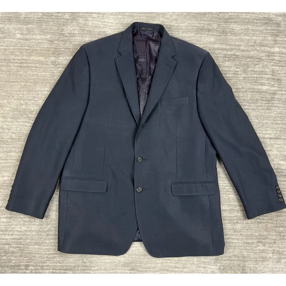 Chaps Blazer Mens 46L Gray Sport Coat Jacket Longsleeve CA01129